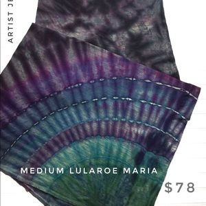 Medium LuLaRoe Maria Tie Dye Custom